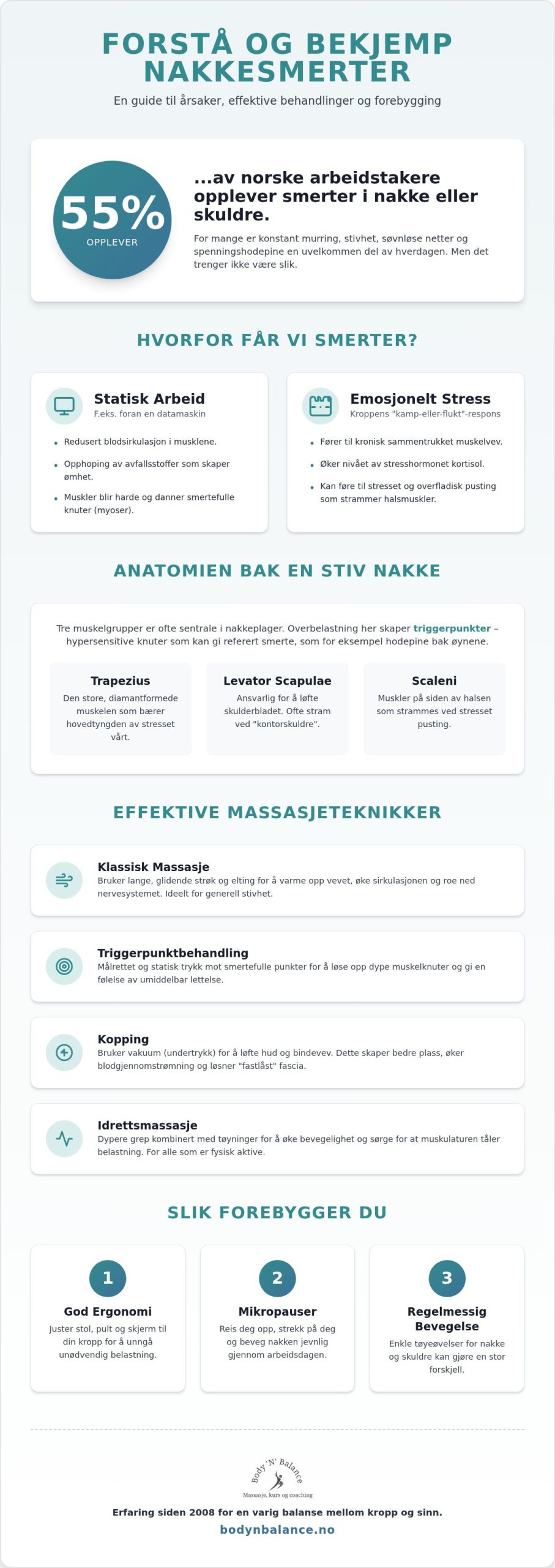Massasje for nakkesmerter: En komplett guide til lindring og forebygging
