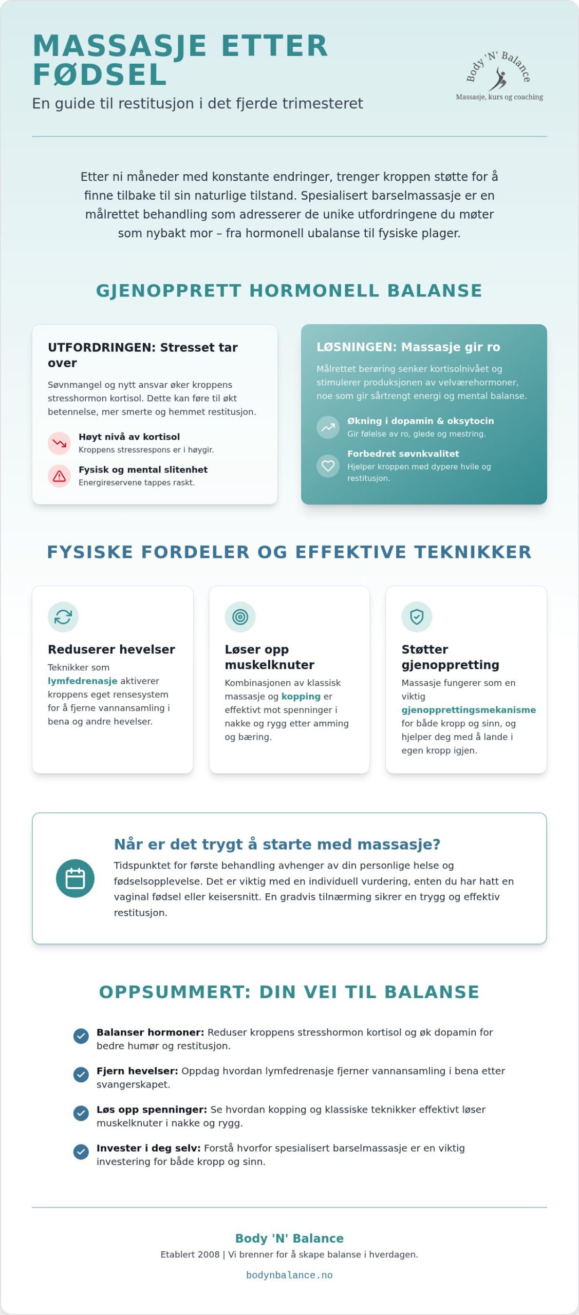 Massasje etter fødsel: En komplett guide til restitusjon og velvære i 2026