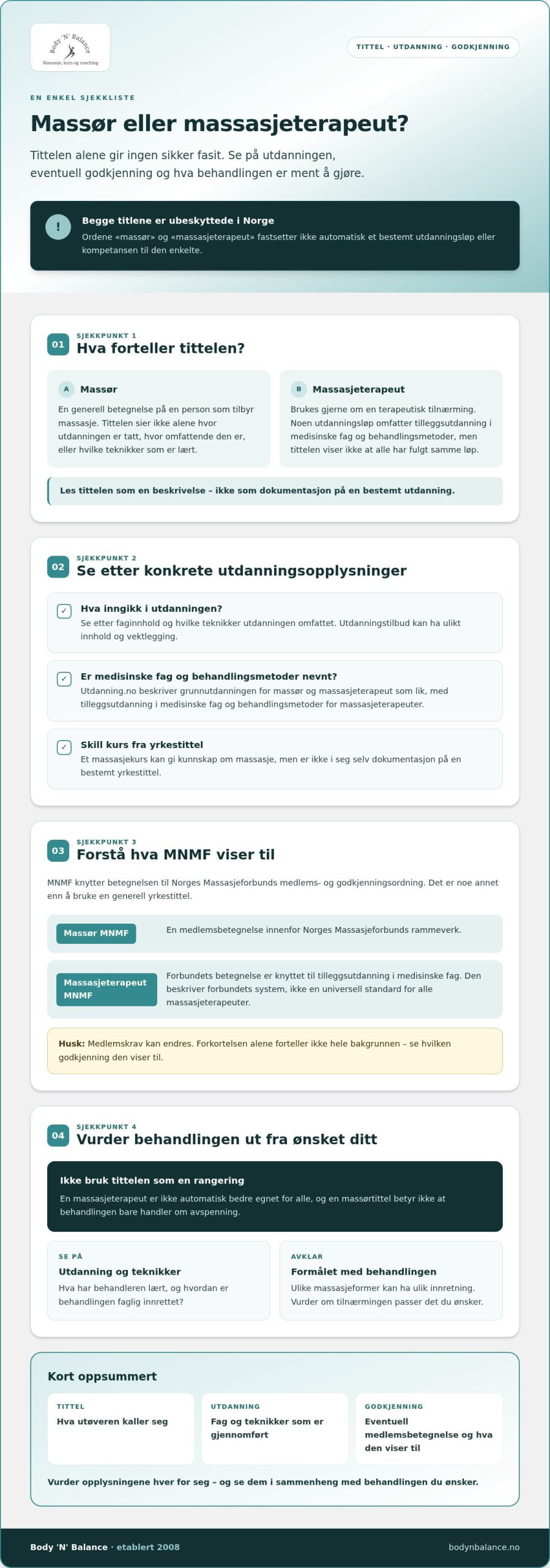 Hva er forskjellen på massør og massasjeterapeut?